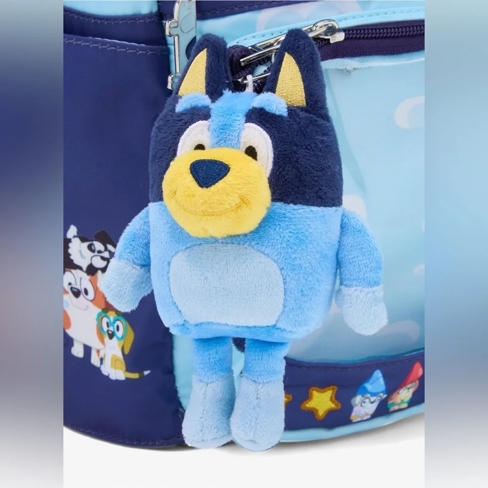 Bluey Scenic Backpack With Bluey Plush NWT